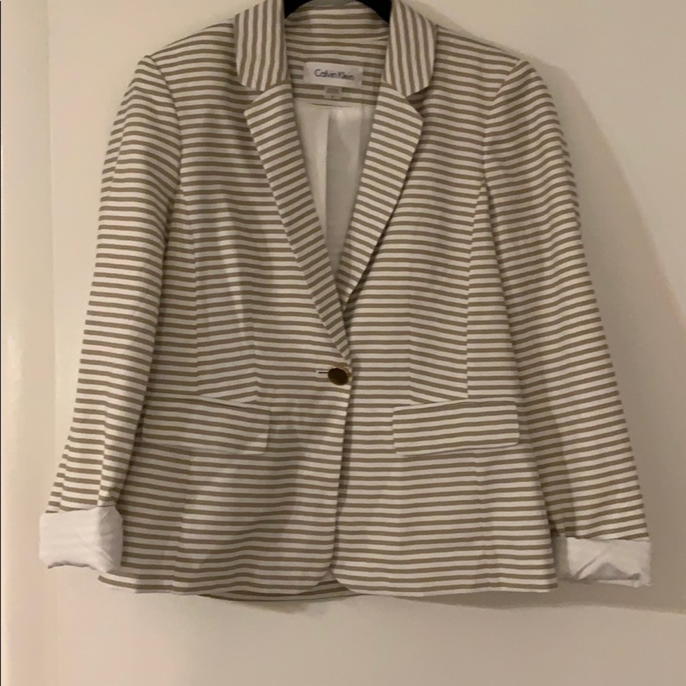 Calvin Klein Striped Blazer